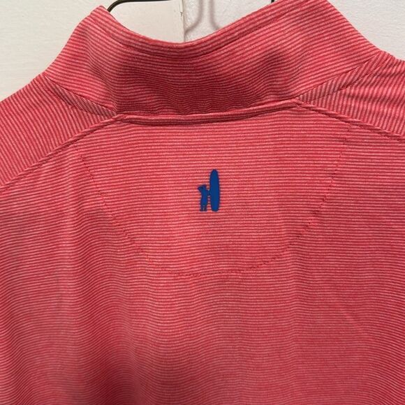 Johnnie-O Vaughn Striped 1/4 zip Performance Long Sleeve Mens Top. Size Large. - Picture 6 of 8